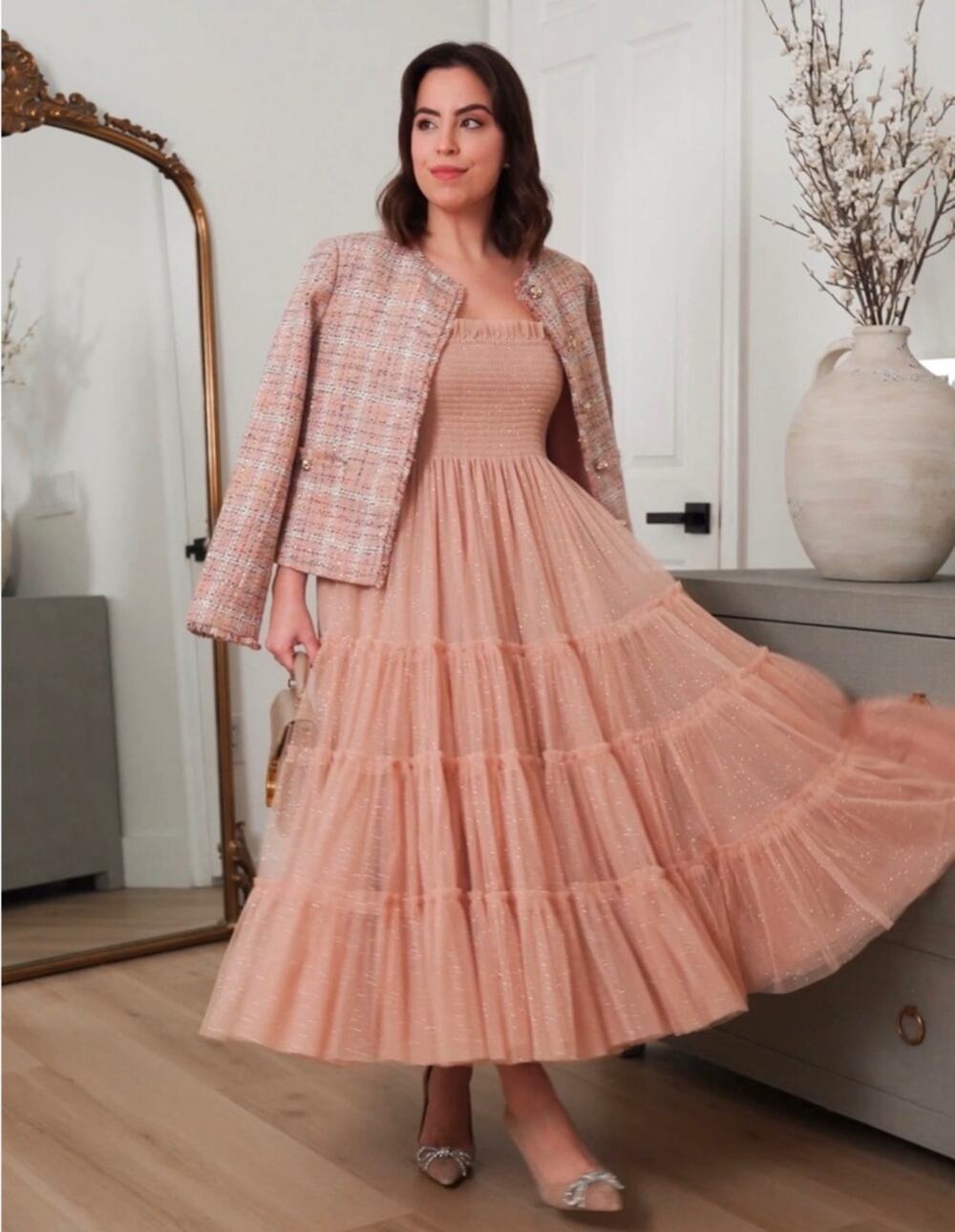 Hill House Home Ellie Nap Dress Collectors Edition Blush Glitter Tulle XXL NWT
